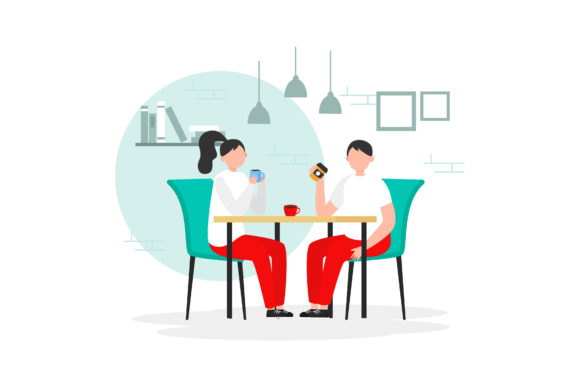 Download Illustration of Casual Chat - Premium Resources